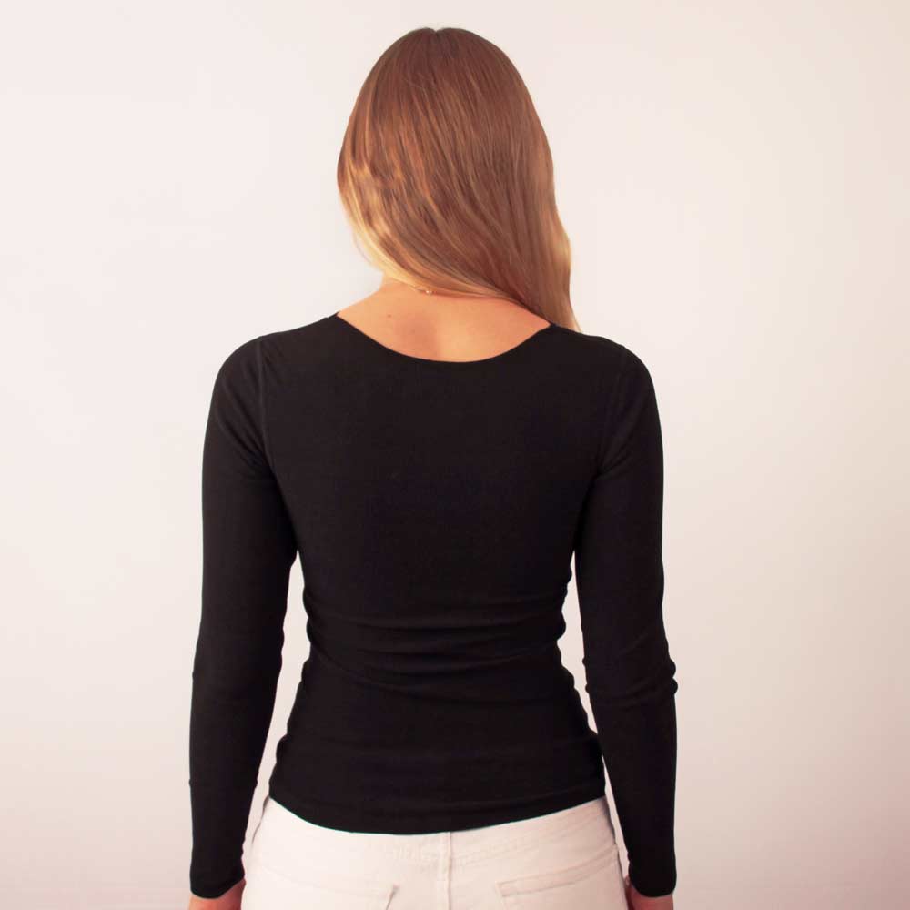 petalane Camellia BH Langarmshirt Rückenansicht